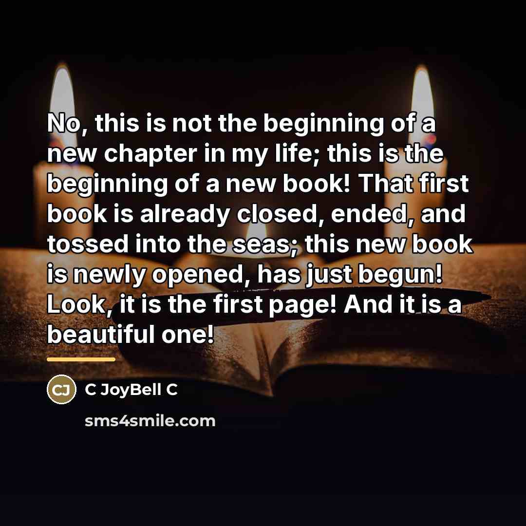 “No, this is not the beginning of a new chapter…” quote by C JoyBell C