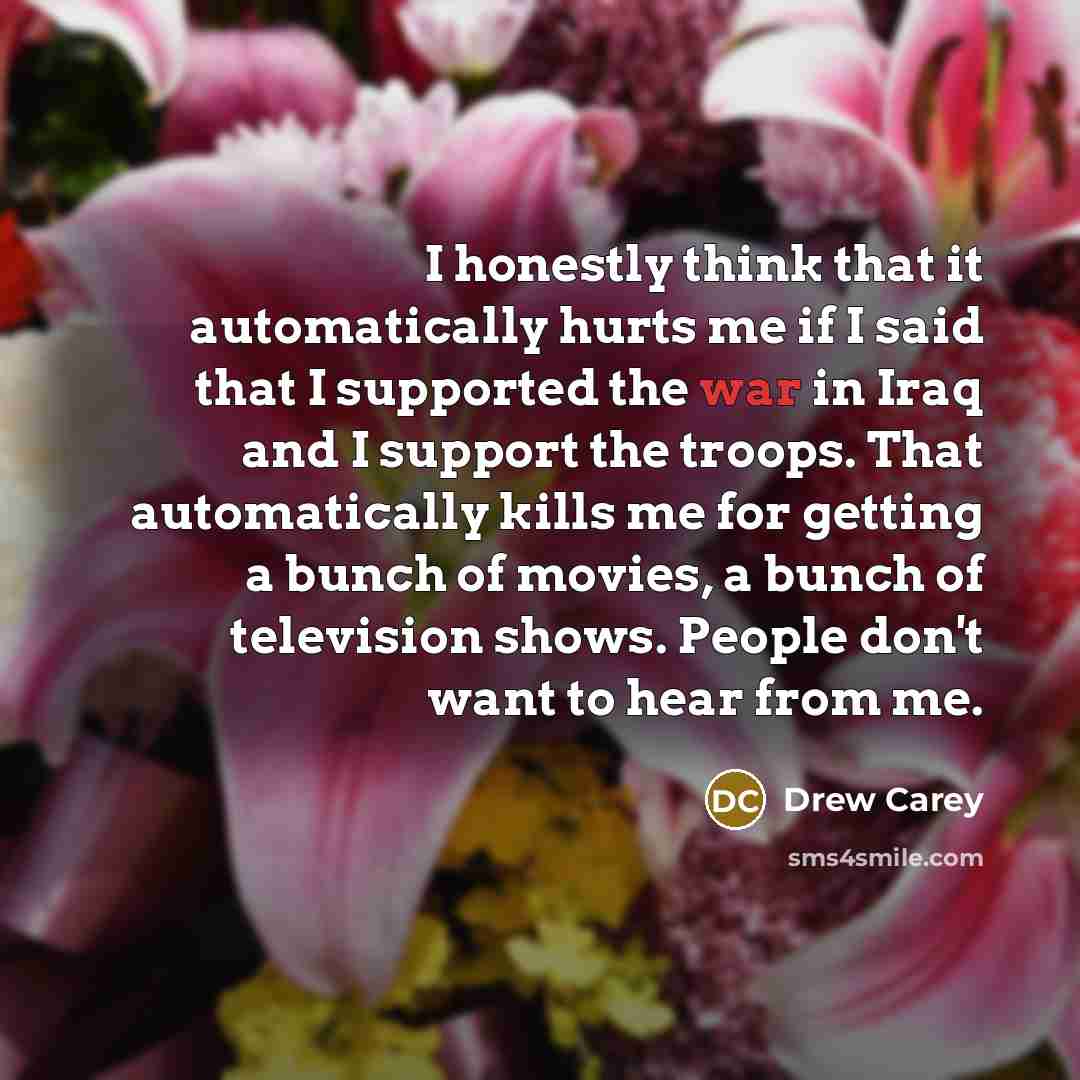 “I honestly think that it automatically hurts me if I…” quote by Drew Carey