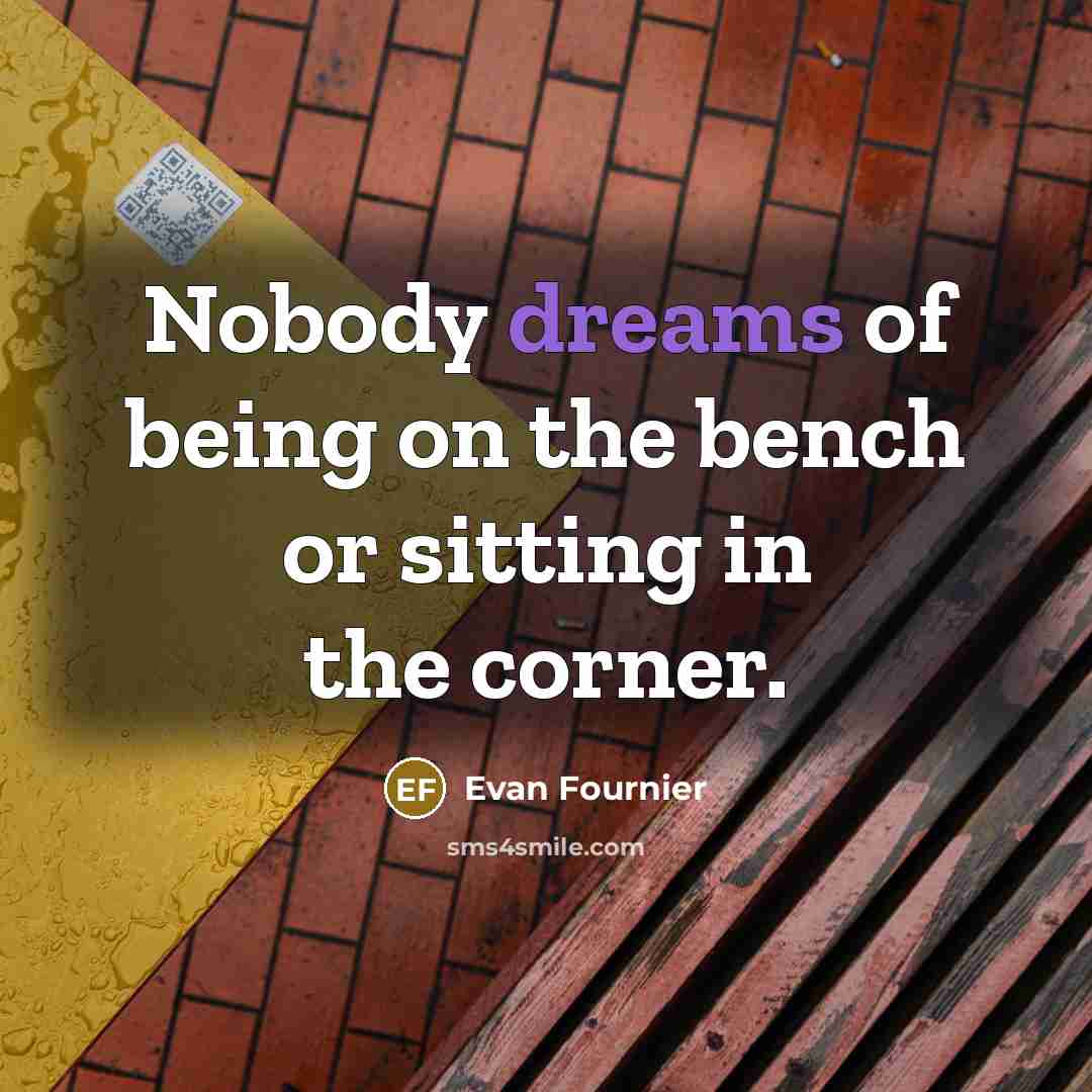 “Nobody dreams of being on the bench or sitting in…” quote by Evan Fournier