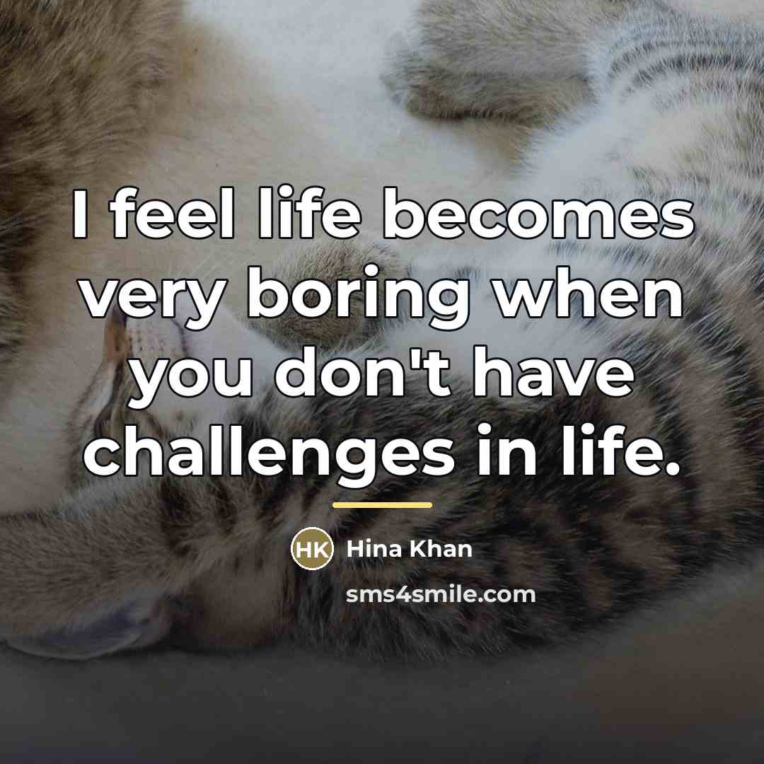 “I feel life becomes very boring when you don't have…” quote by Hina Khan