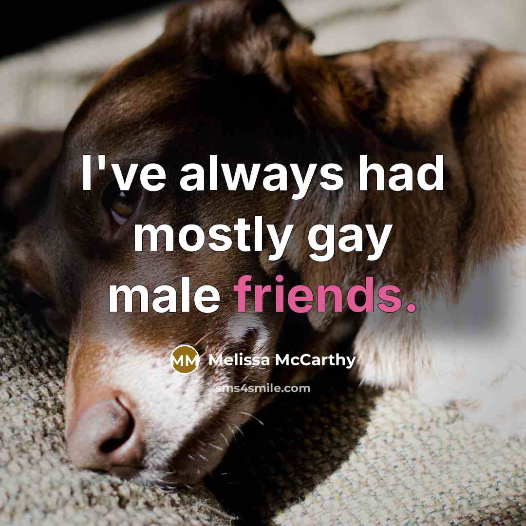 “I've always had mostly gay male friends.” quote by Melissa McCarthy