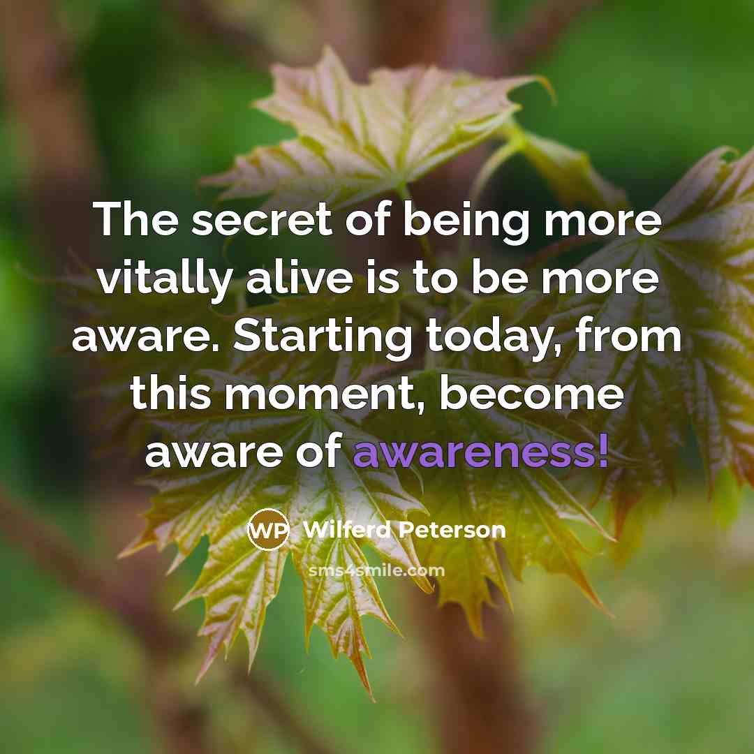 “The secret of being more vitally alive is to be…” quote by Wilferd Peterson