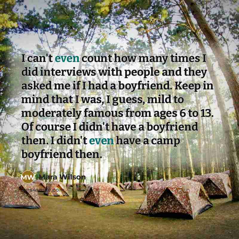 “I can't even count how many times I did interviews…” quote by Mara Wilson