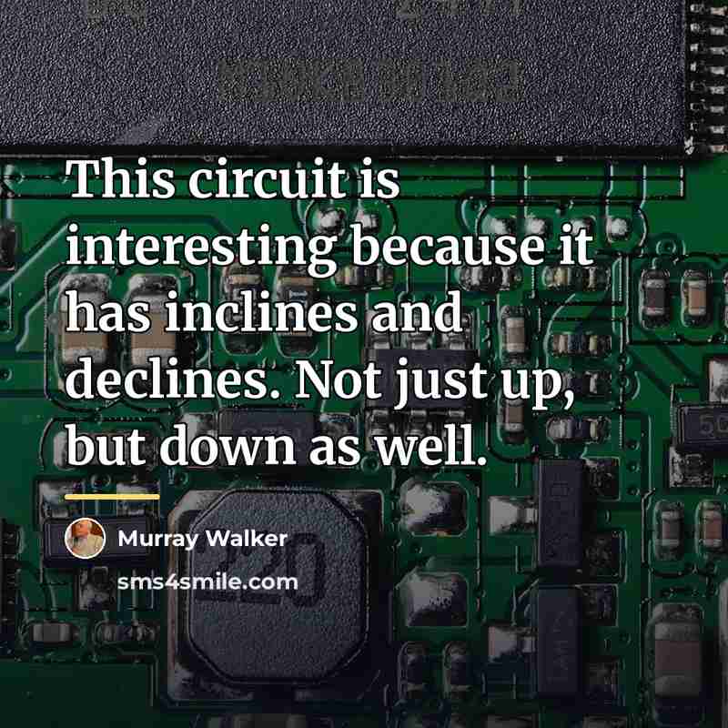 “This circuit is interesting because it has inclines and declines.…” quote by Murray Walker