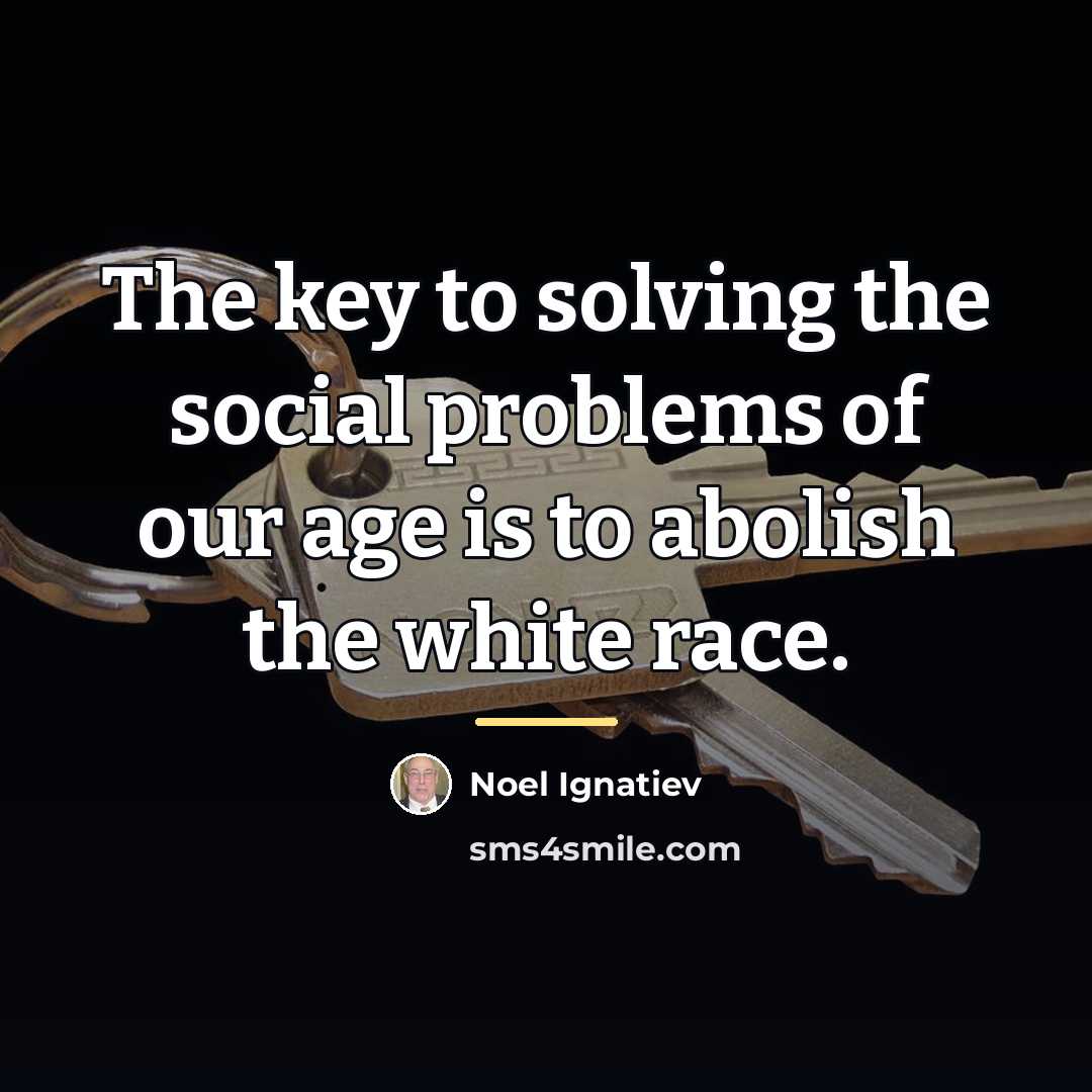 “The key to solving the social problems of our age…” quote by Noel Ignatiev