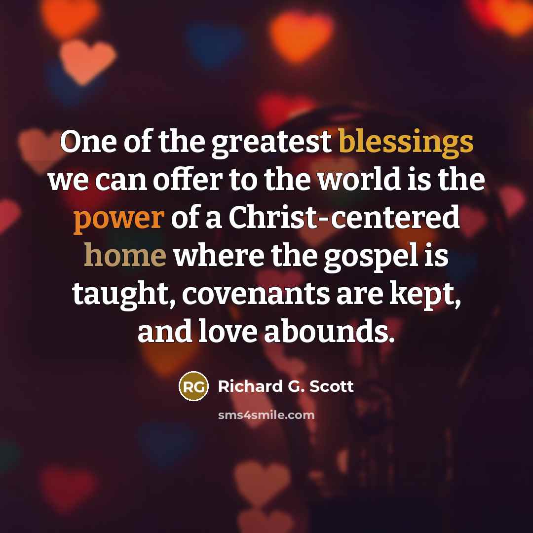 “One of the greatest blessings we can offer to the…” quote by Richard G. Scott