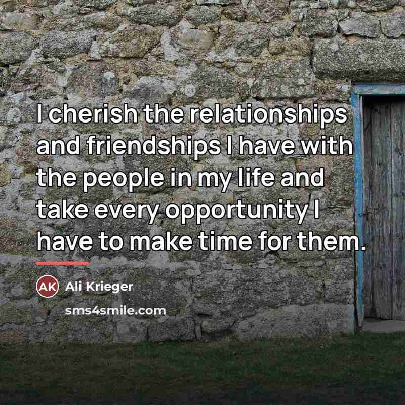 “I cherish the relationships and friendships I have with the…” quote by Ali Krieger
