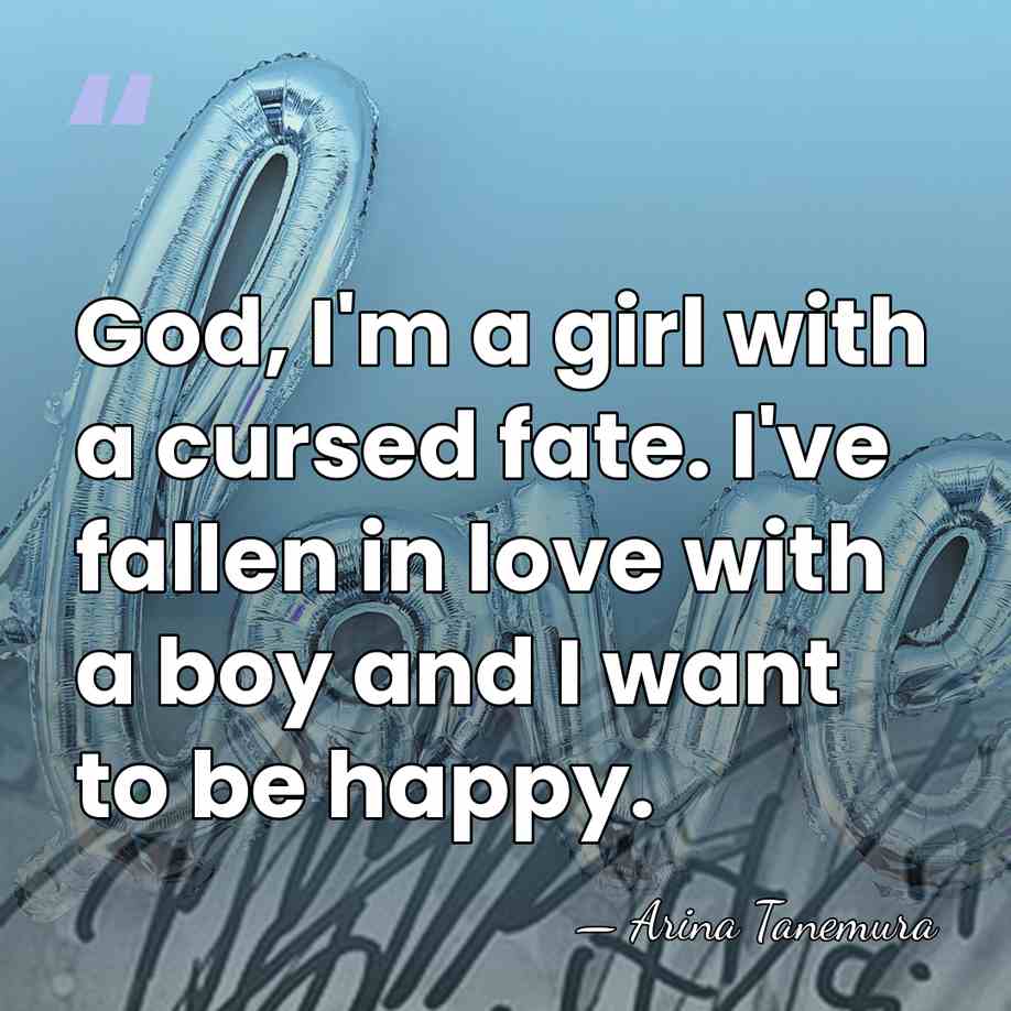God, I'm a girl with a cursed fate. I've fallen in love&hellip; - Arina Tanemura