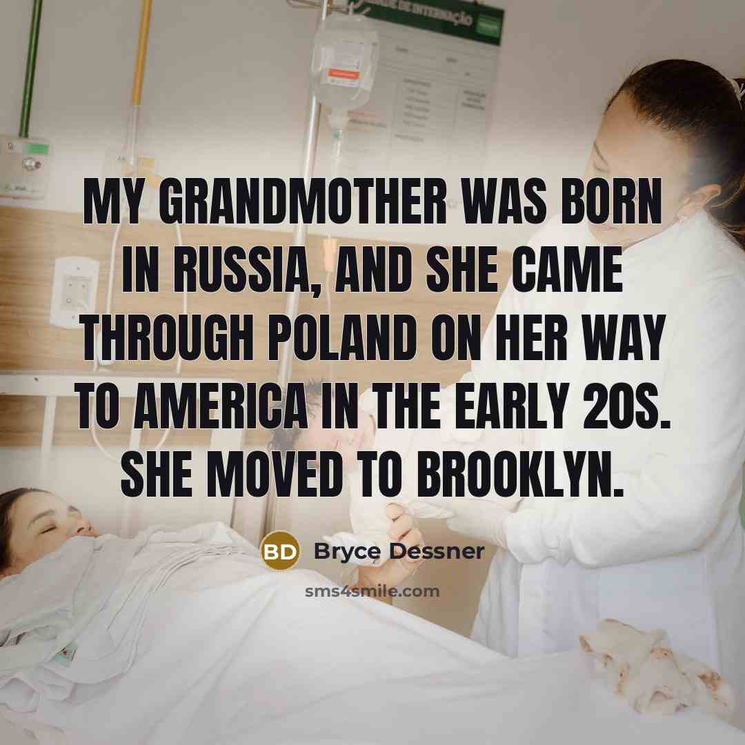 “My grandmother was born in Russia, and she came through…” quote by Bryce Dessner