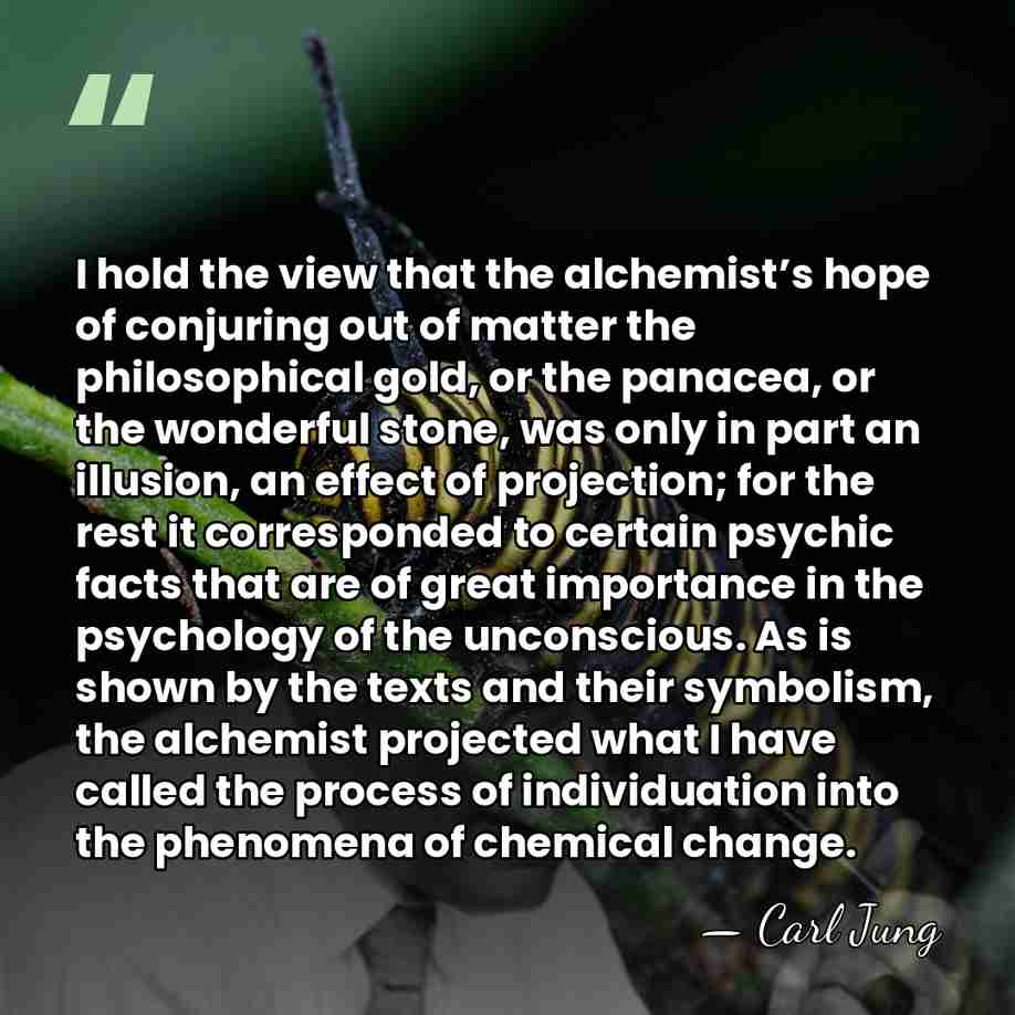 I hold the view that the alchemist’s hope of conjuring out of&hellip; - Carl Jung