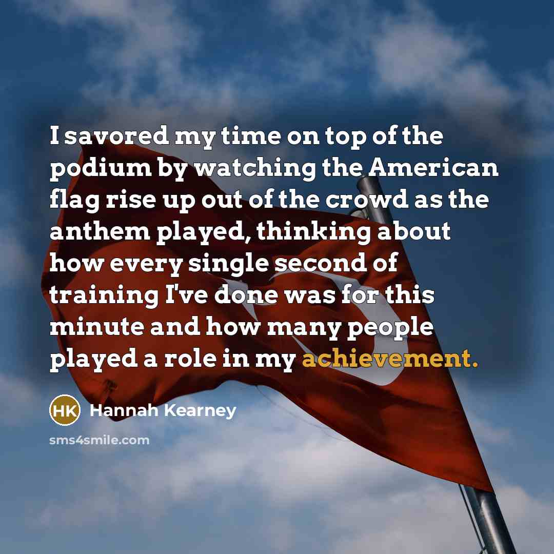 “I savored my time on top of the podium by…” quote by Hannah Kearney