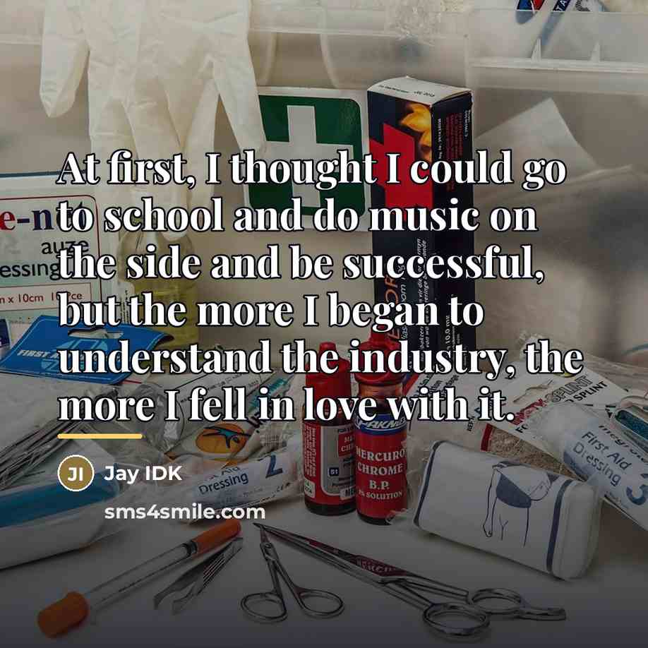 “At first, I thought I could go to school and…” quote by Jay IDK