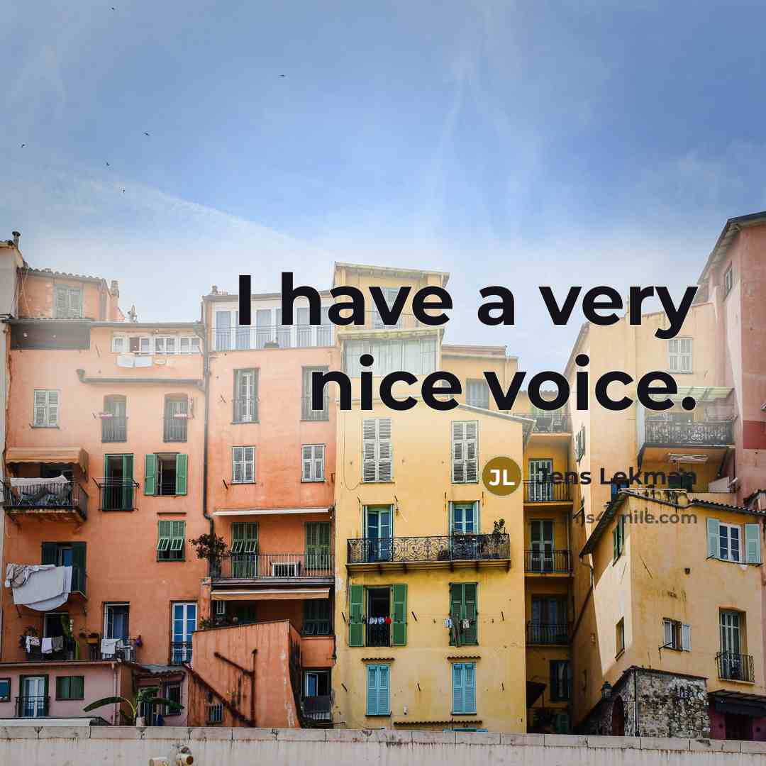 “I have a very nice voice.…” quote by Jens Lekman