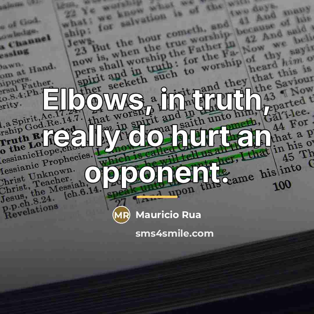 “Elbows, in truth, really do hurt an opponent.…” quote by Mauricio Rua