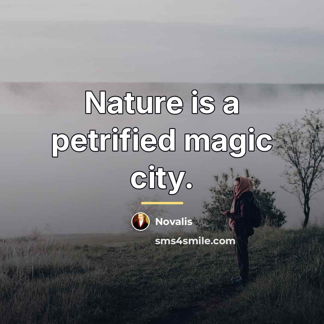 “Nature is a petrified magic city.…” quote by Novalis