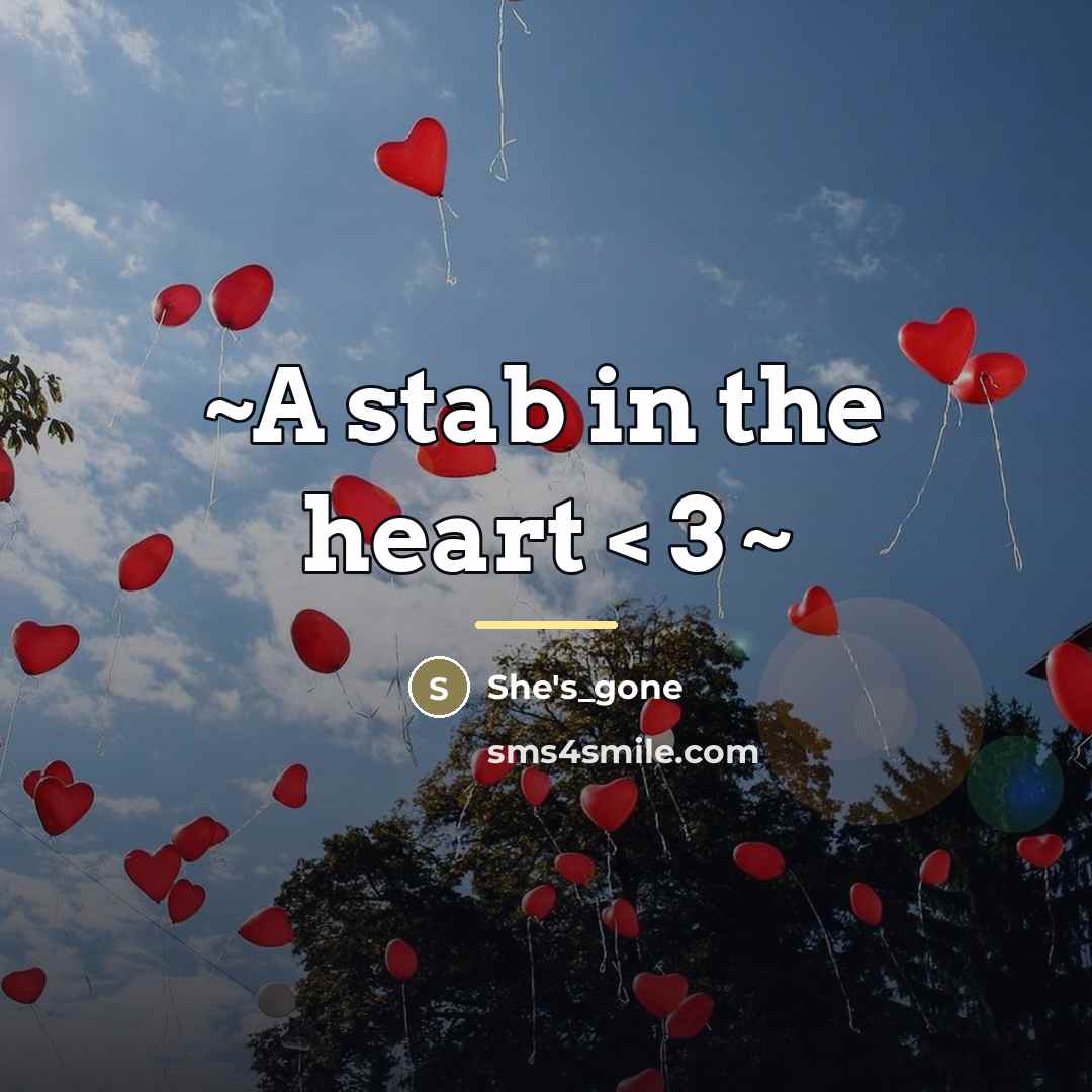 “~A stab in the heart < 3 ~…” quote by She's_gone
