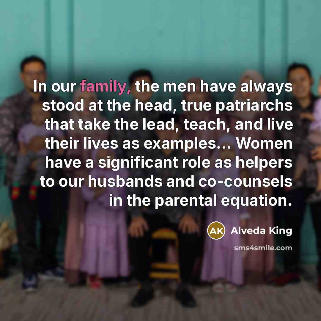 “In our family, the men have always stood at the…” quote by Alveda King