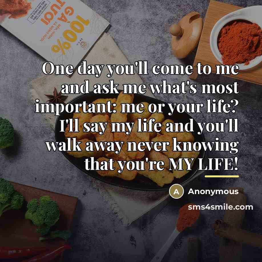 “One day you'll come to me and ask me what's…” quote by Anonymous
