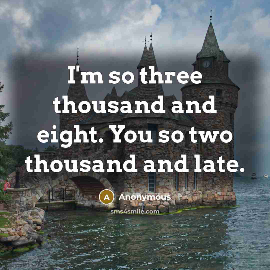 “I'm so three thousand and eight. You so two thousand and late.” quote by Anonymous