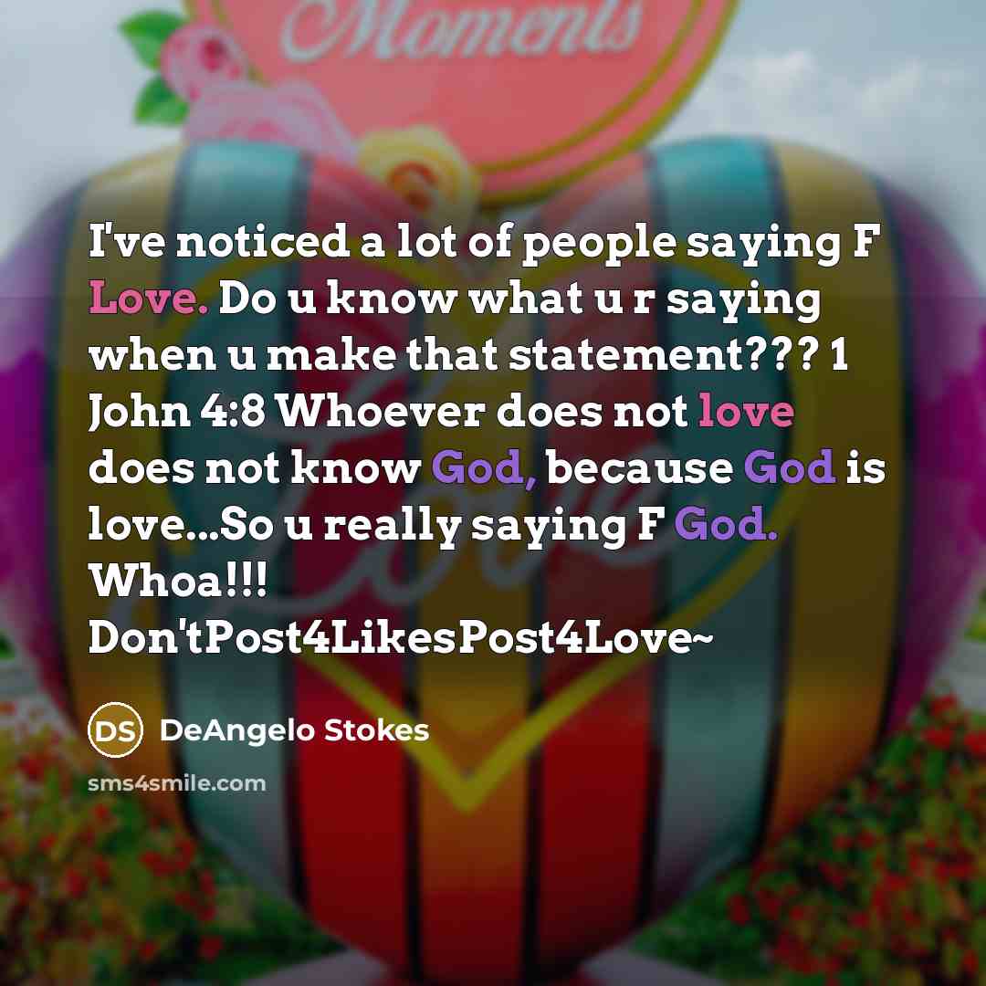 “I've noticed a lot of people saying F Love. Do…” quote by DeAngelo Stokes