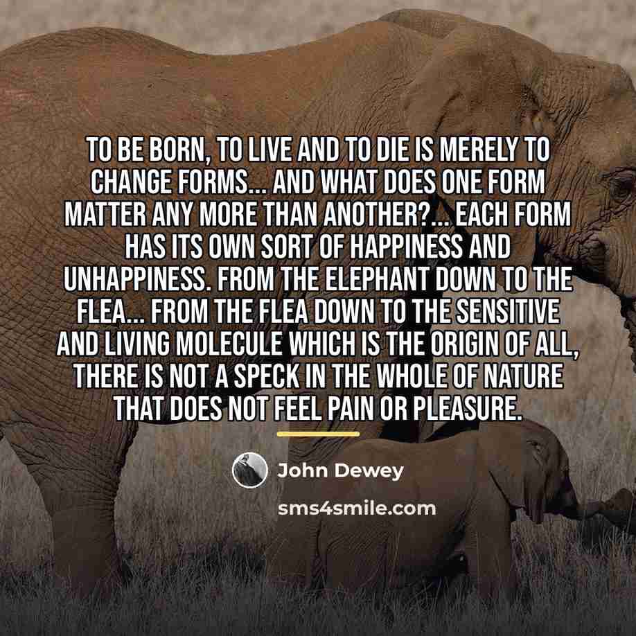 “To be born, to live and to die is merely…” quote by John Dewey