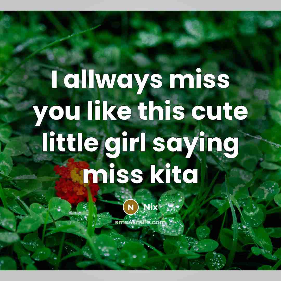 “I allways miss you like this cute little girl saying…” quote by Nix