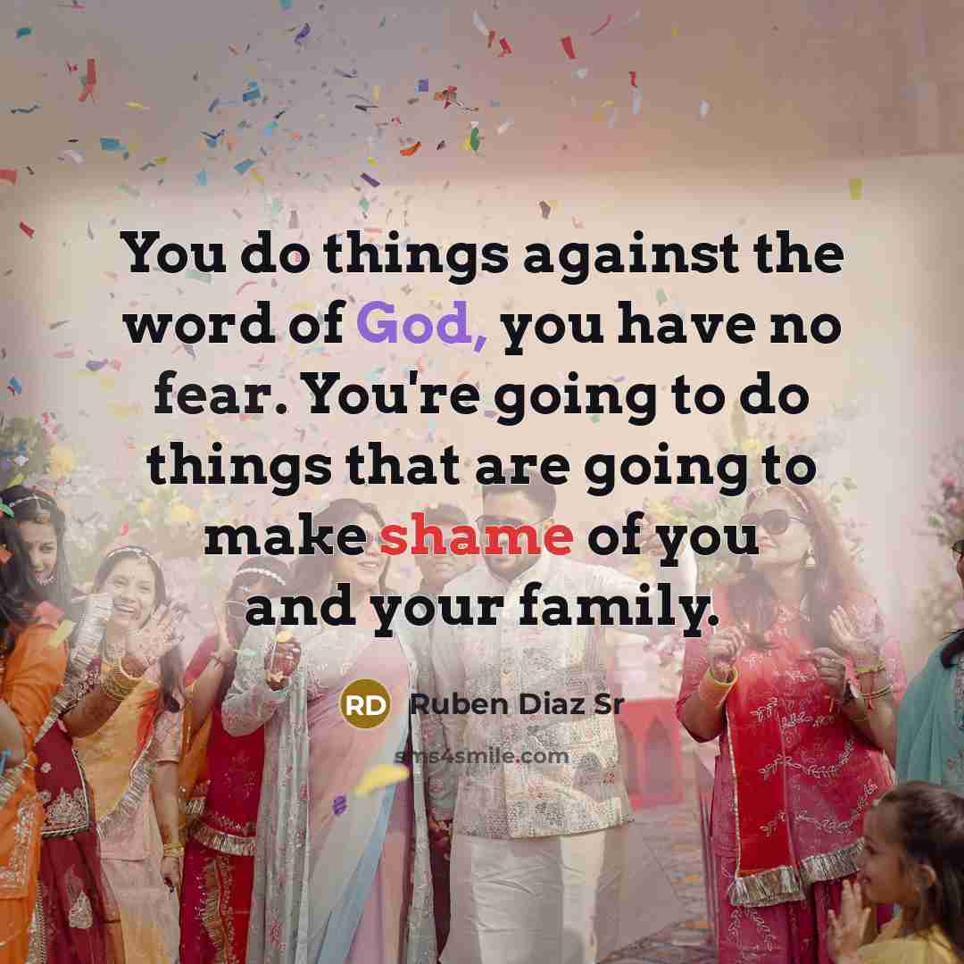 “You do things against the word of God, you have…” quote by Ruben Diaz Sr
