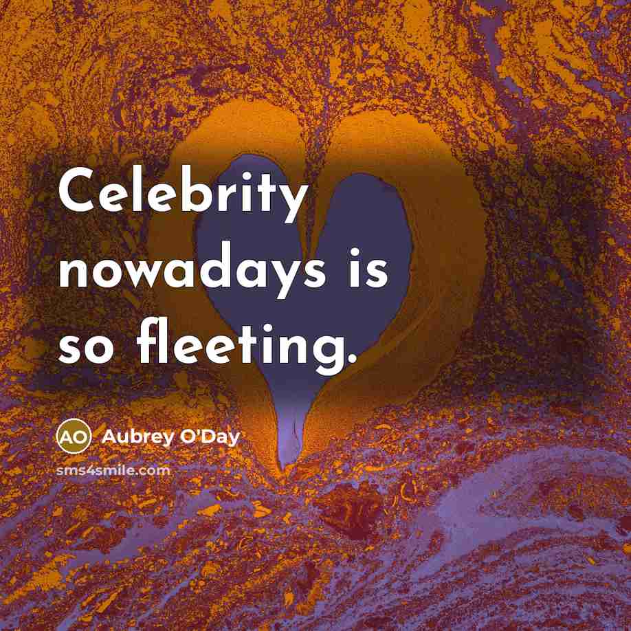 “Celebrity nowadays is so fleeting.…” quote by Aubrey O'Day