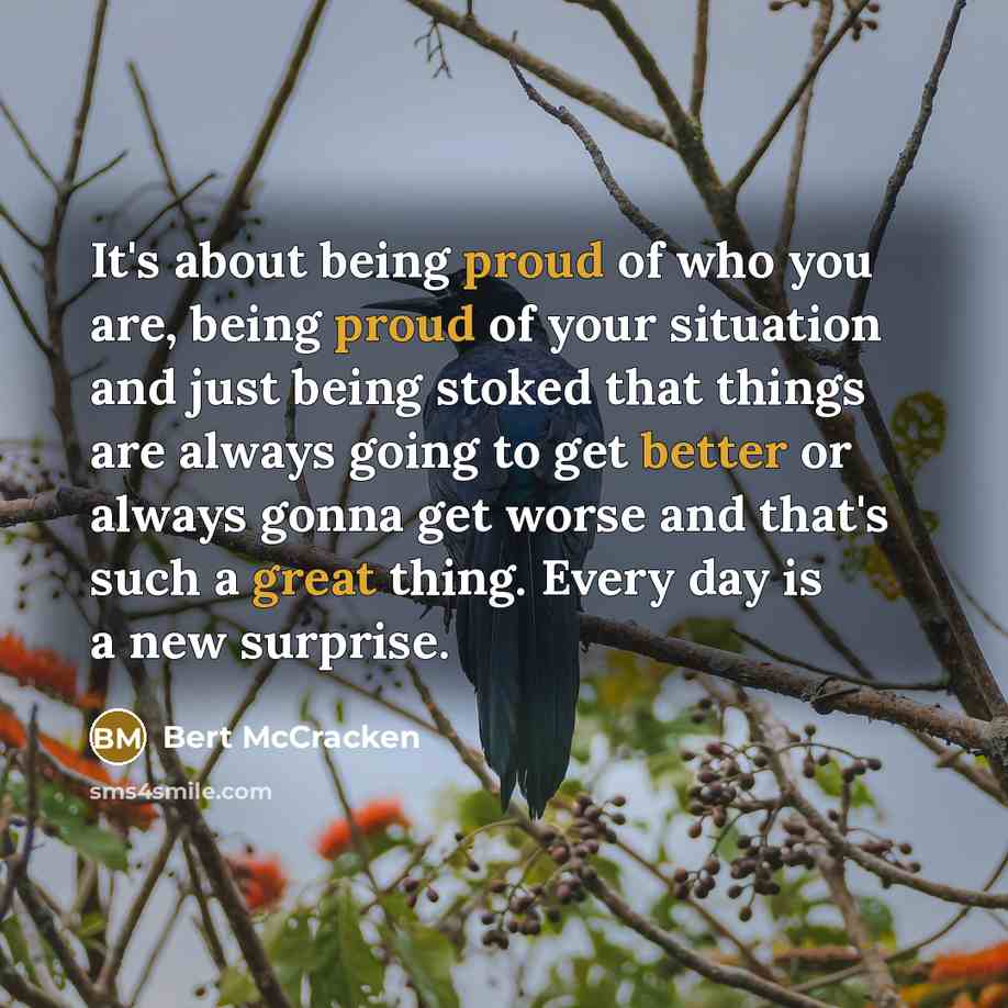 “It's about being proud of who you are, being proud…” quote by Bert McCracken