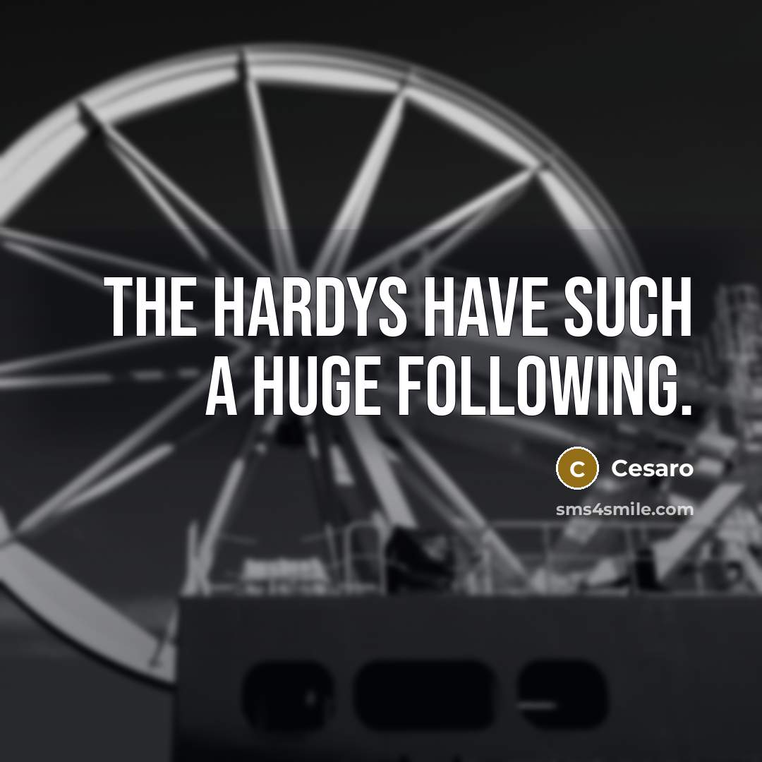 “The Hardys have such a huge following.…” quote by Cesaro