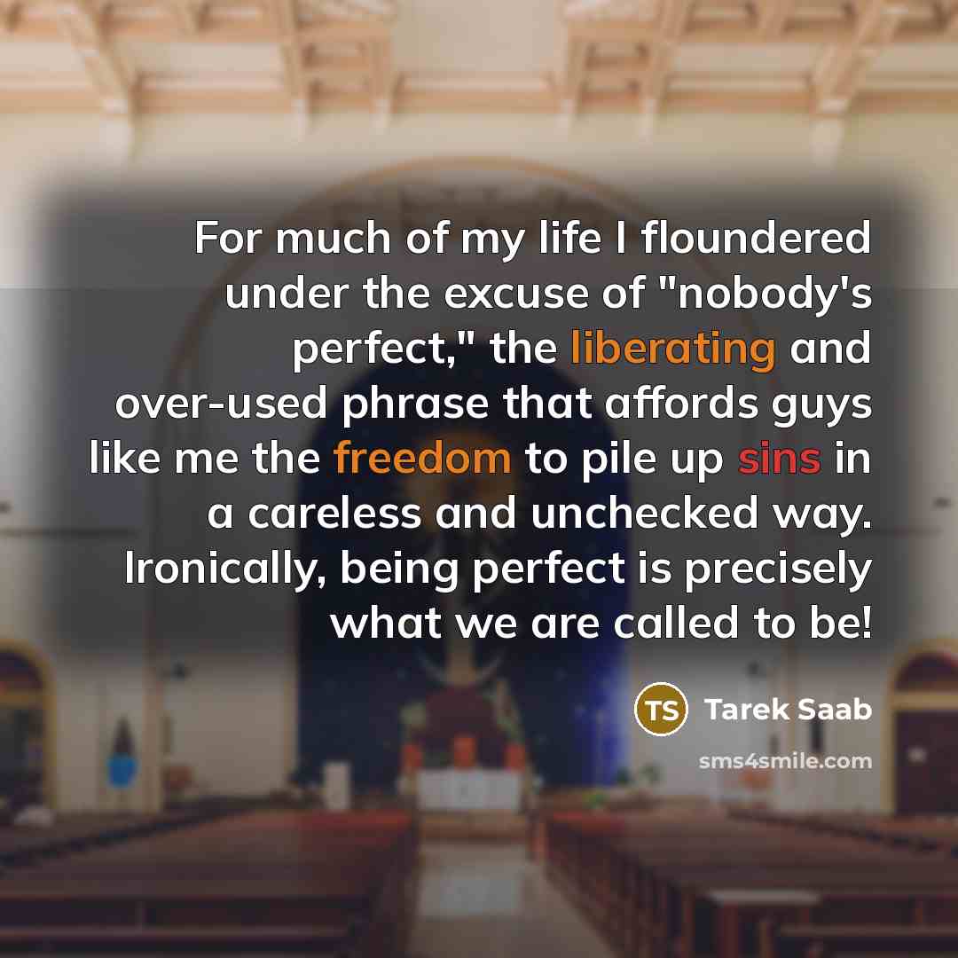 “For much of my life I floundered under the excuse…” quote by Tarek Saab