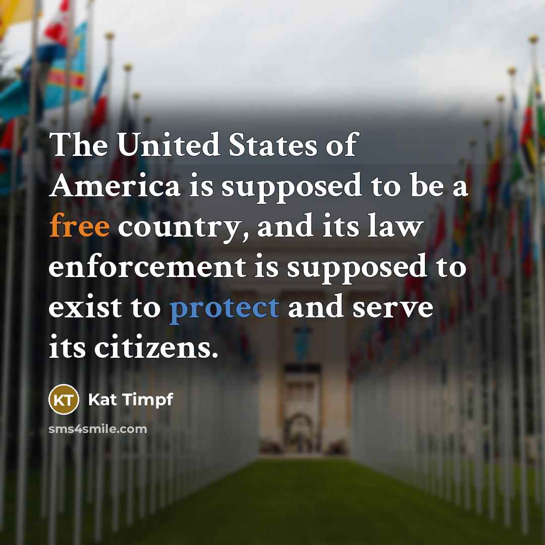 “The United States of America is supposed to be a…” quote by Kat Timpf