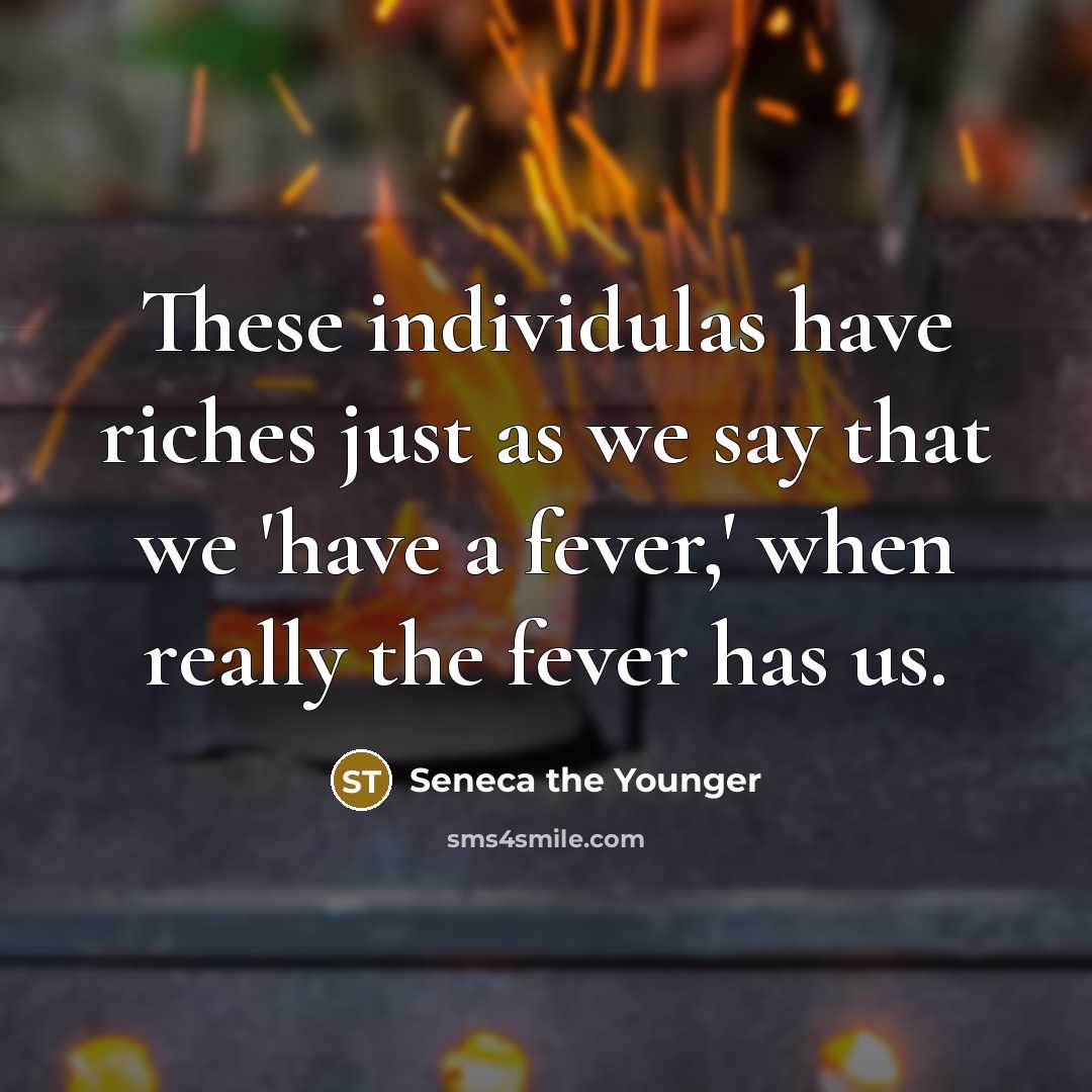 “These individulas have riches just as we say that we…” quote by Seneca the Younger