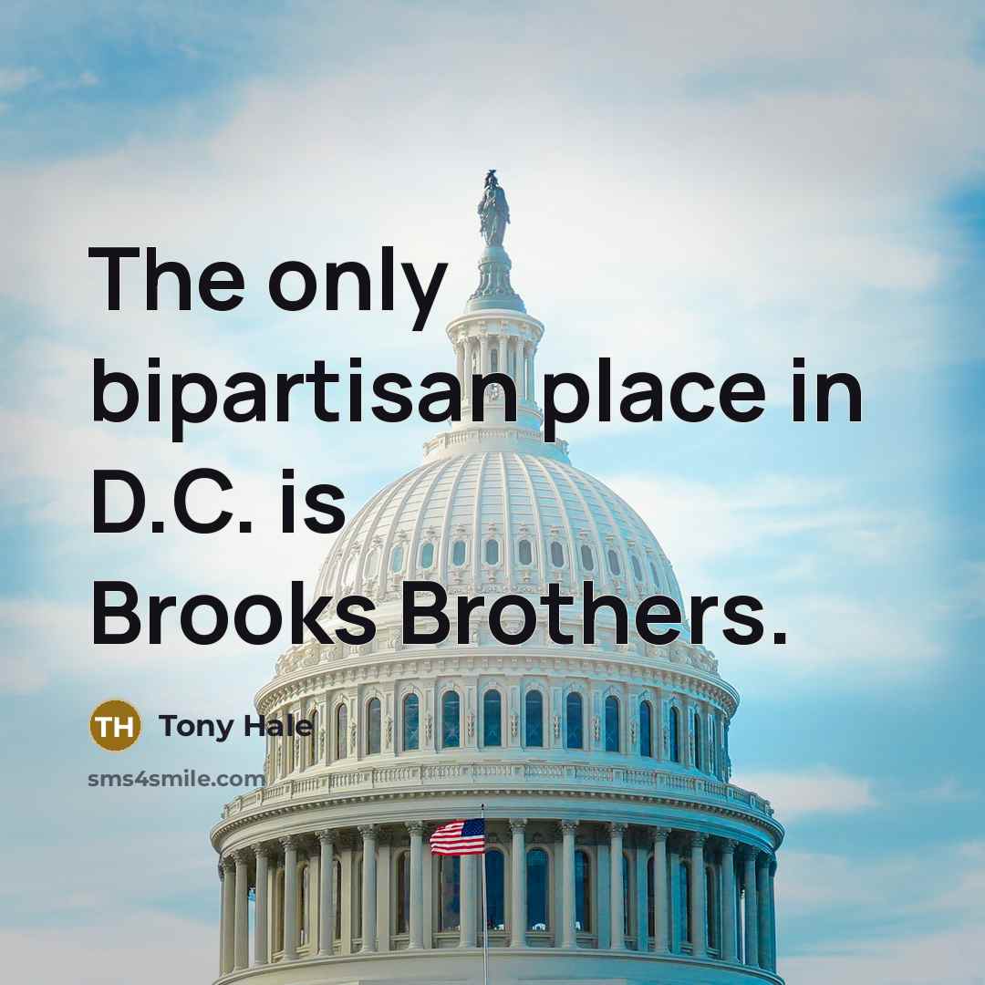 “The only bipartisan place in D.C. is Brooks Brothers.…” quote by Tony Hale