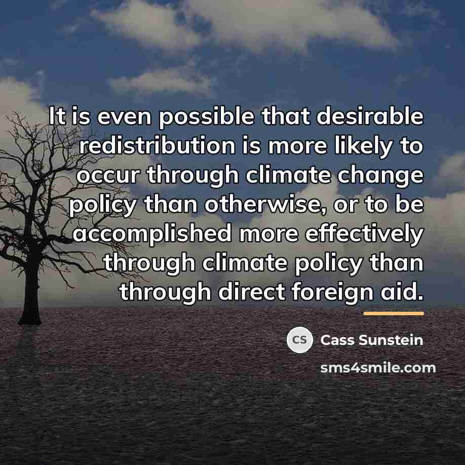 “It is even possible that desirable redistribution is more likely…” quote by Cass Sunstein