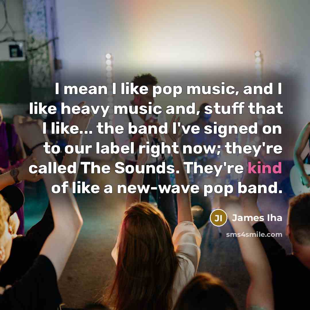 “I mean I like pop music, and I like heavy…” quote by James Iha