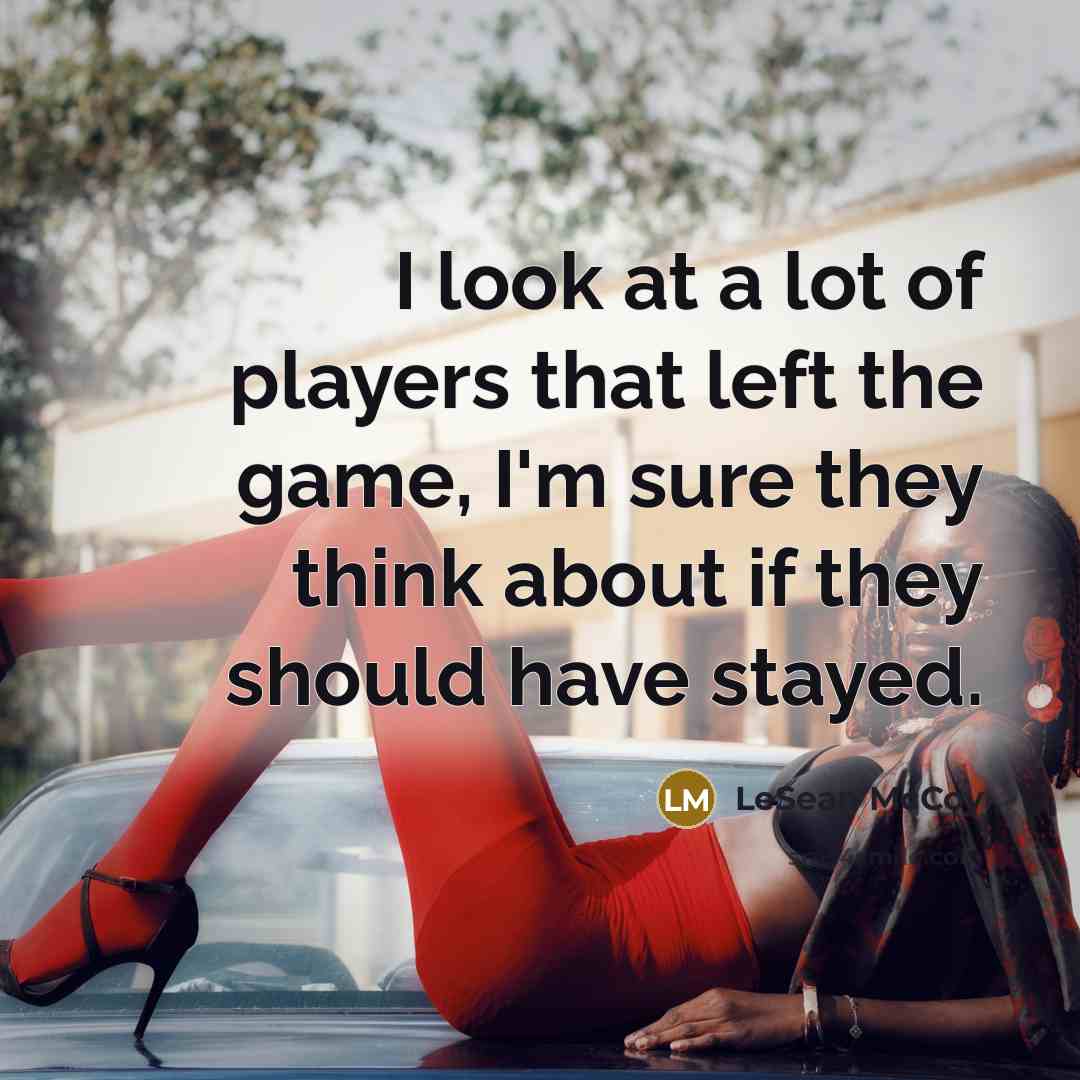 “I look at a lot of players that left the…” quote by LeSean McCoy