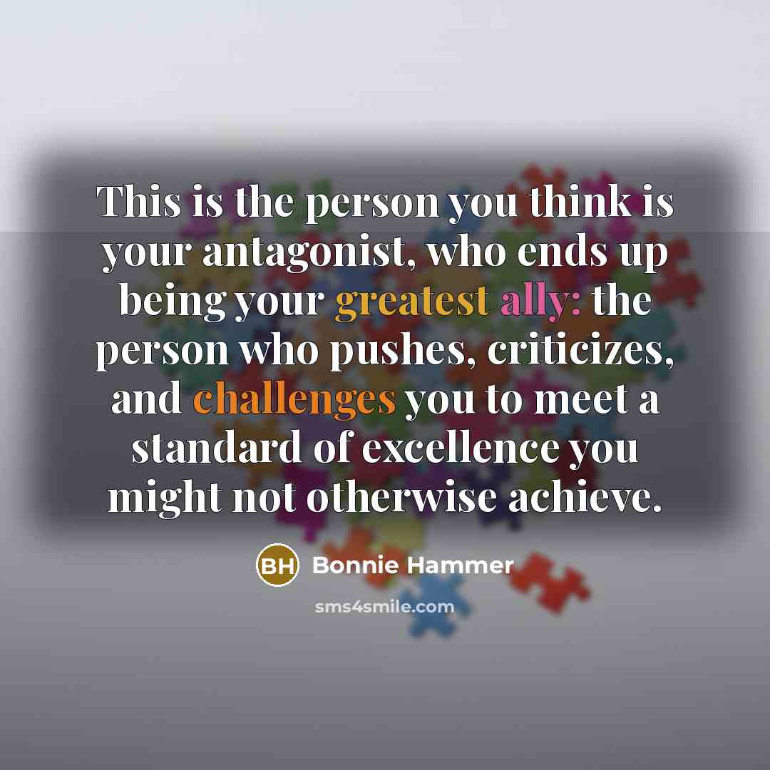 “This is the person you think is your antagonist, who…” quote by Bonnie Hammer