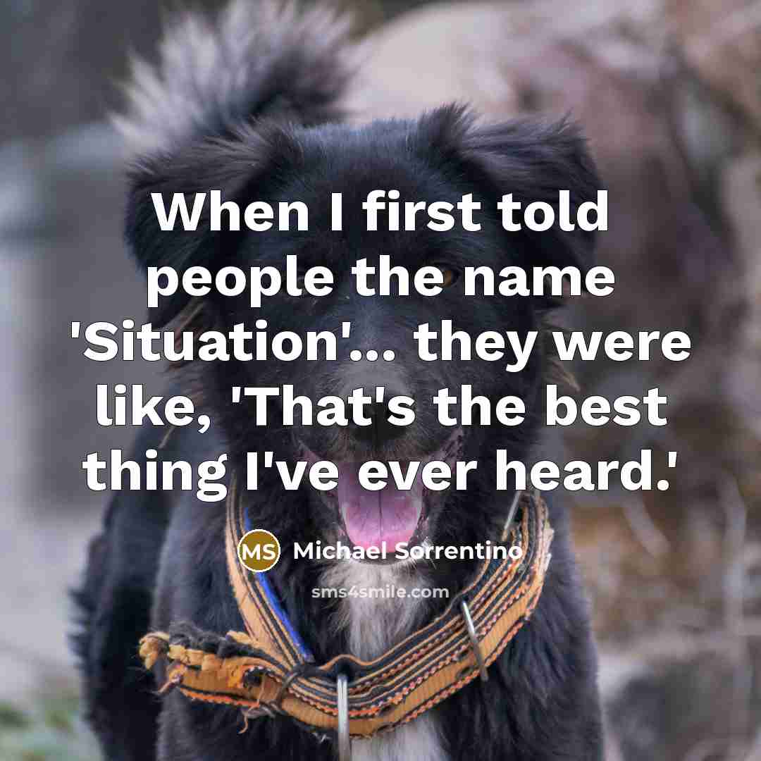 “When I first told people the name 'Situation'... they were…” quote by Michael Sorrentino