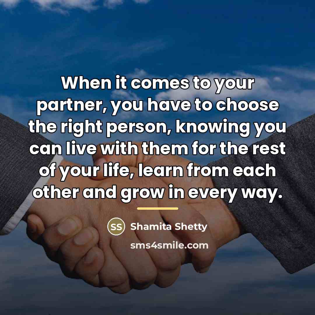 “When it comes to your partner, you have to choose…” quote by Shamita Shetty