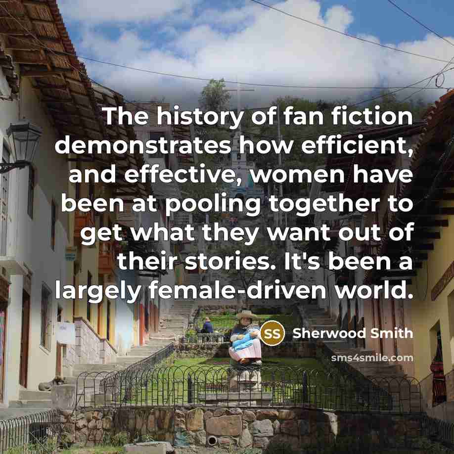 “The history of fan fiction demonstrates how efficient, and effective,…” quote by Sherwood Smith