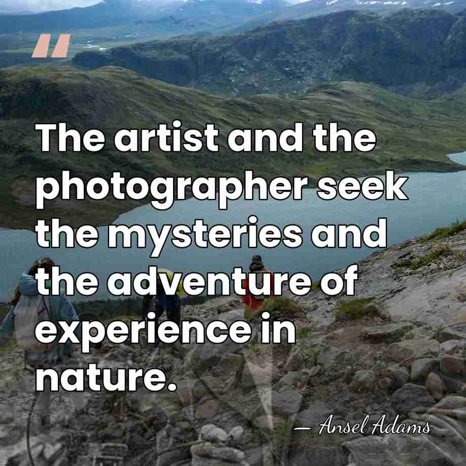 The artist and the photographer seek the mysteries and the adventure of&hellip; - Ansel Adams