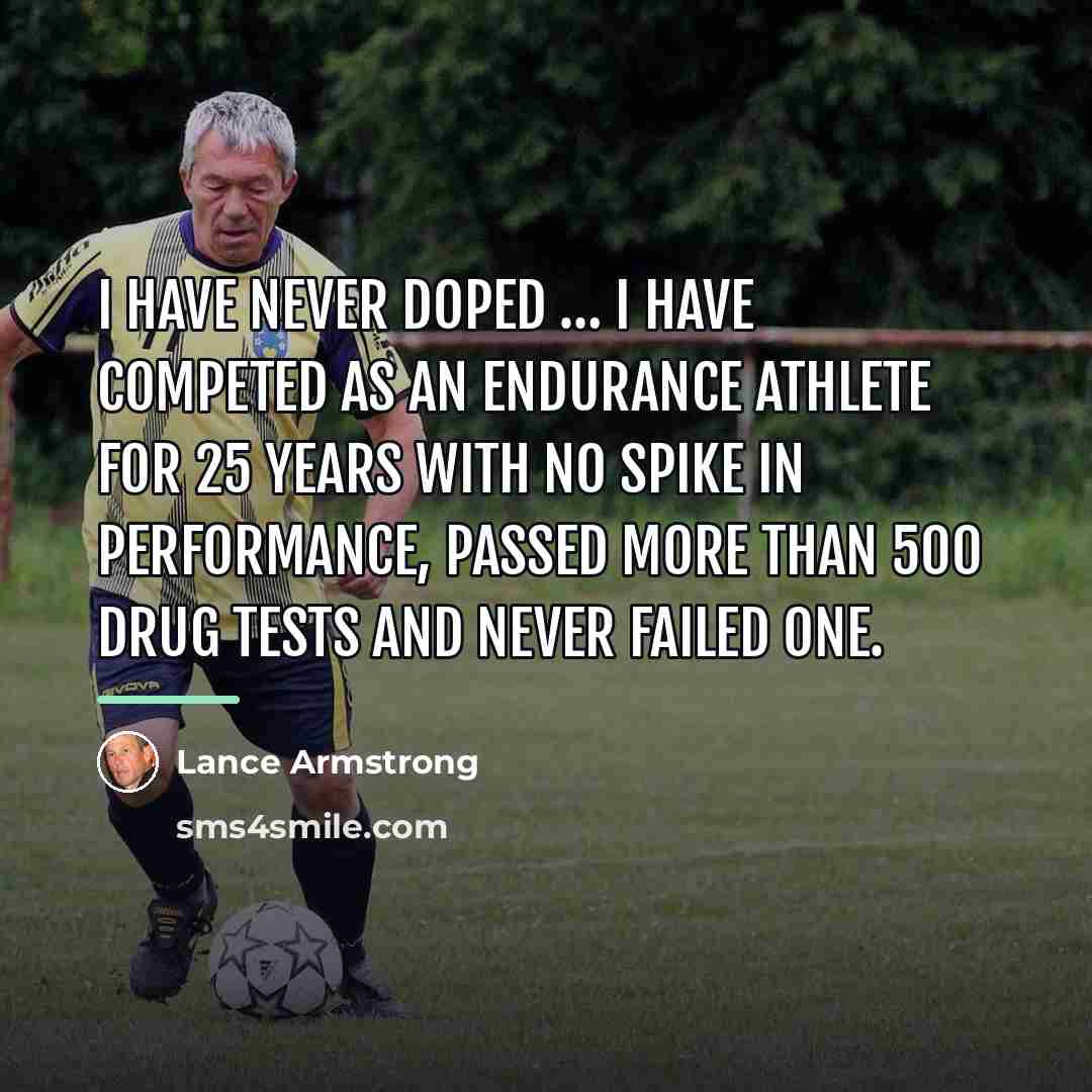 “I have never doped … I have competed as an…” quote by Lance Armstrong