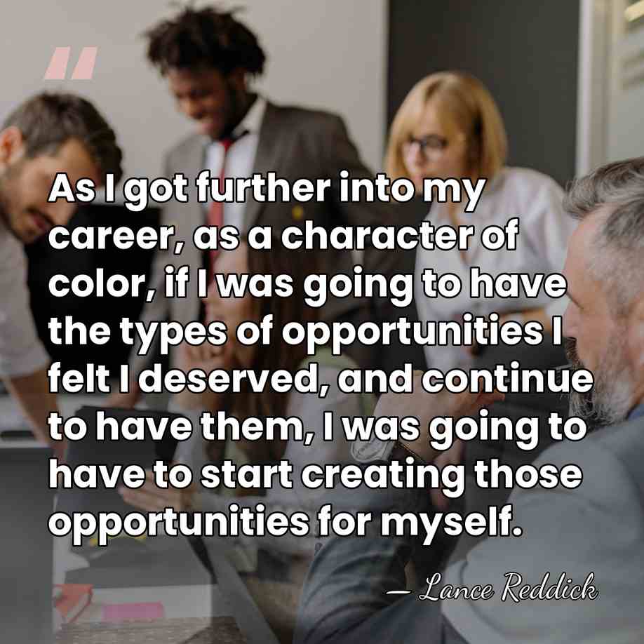As I got further into my career, as a character of color,&hellip; - Lance Reddick