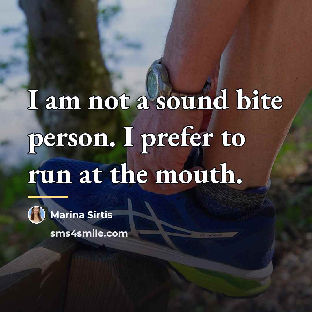 “I am not a sound bite person. I prefer to…” quote by Marina Sirtis