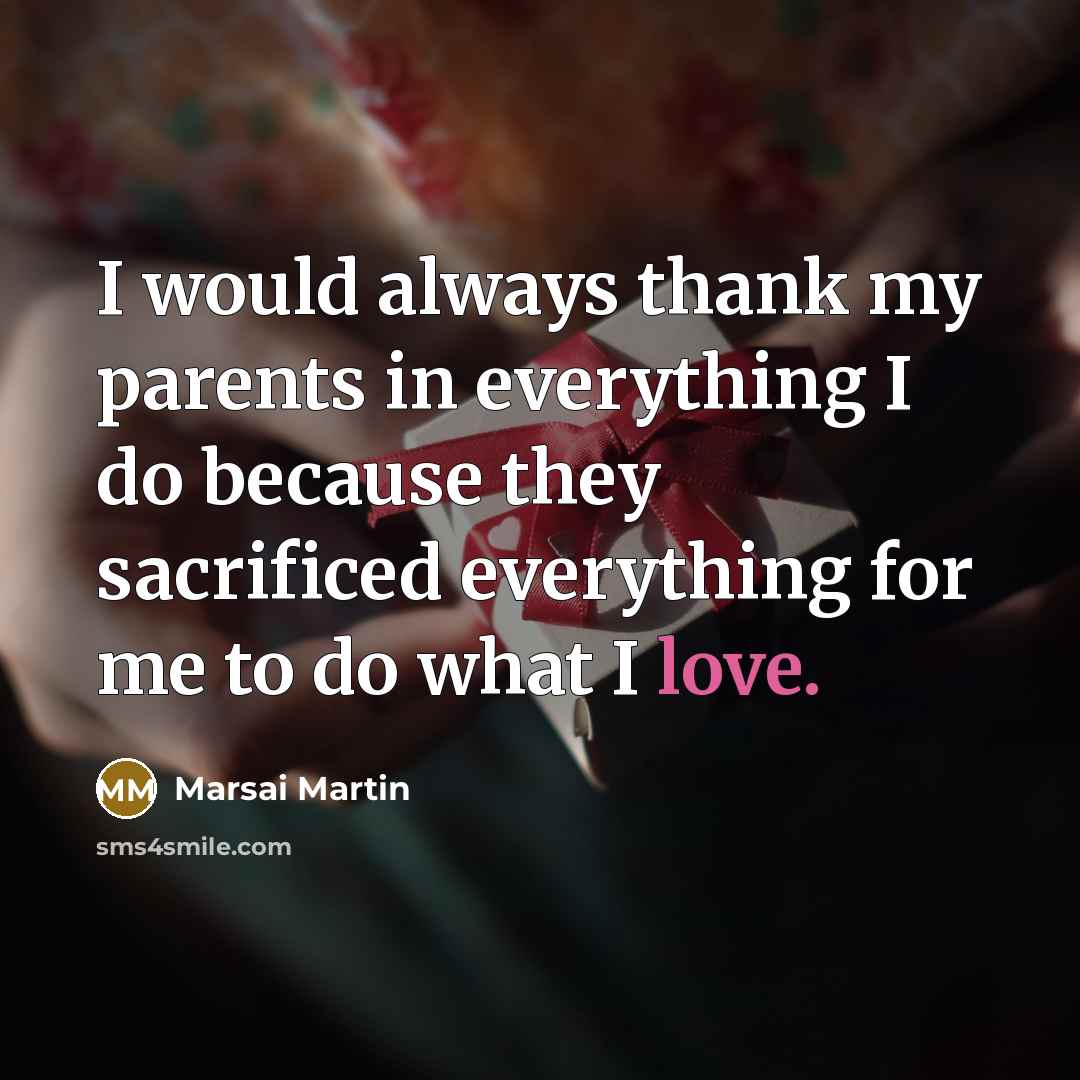 “I would always thank my parents in everything I do…” quote by Marsai Martin