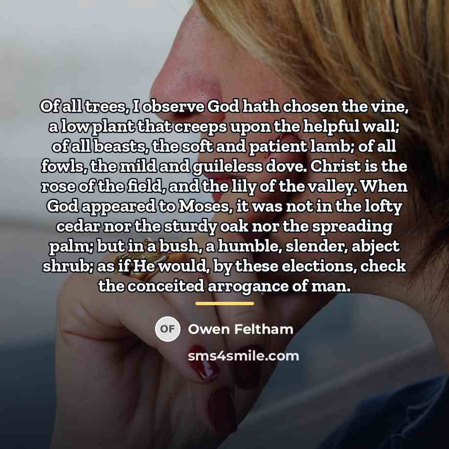 “Of all trees, I observe God hath chosen the vine,…” quote by Owen Feltham