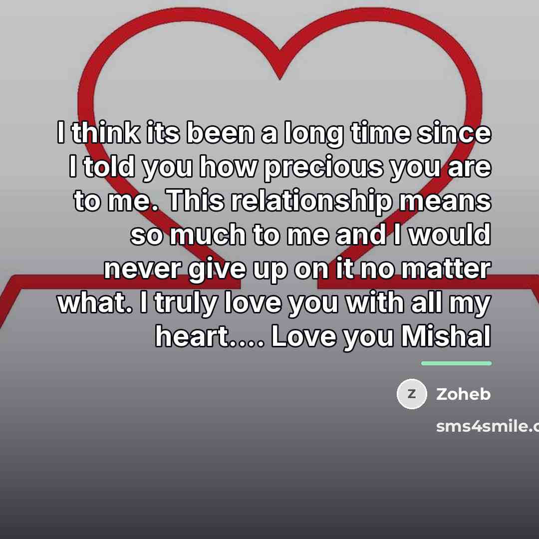 “I think its been a long time since I told…” quote by Zoheb