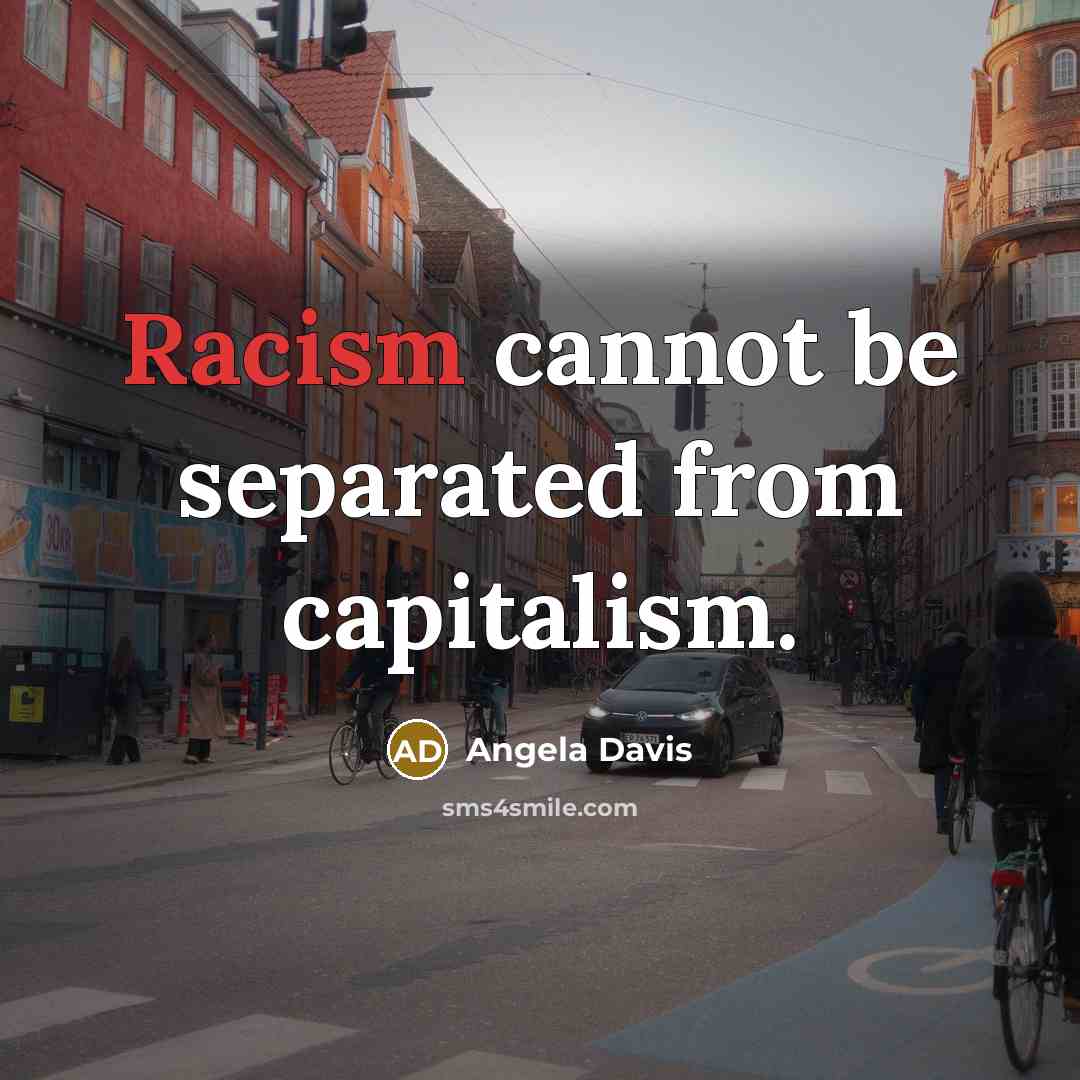 “Racism cannot be separated from capitalism.…” quote by Angela Davis