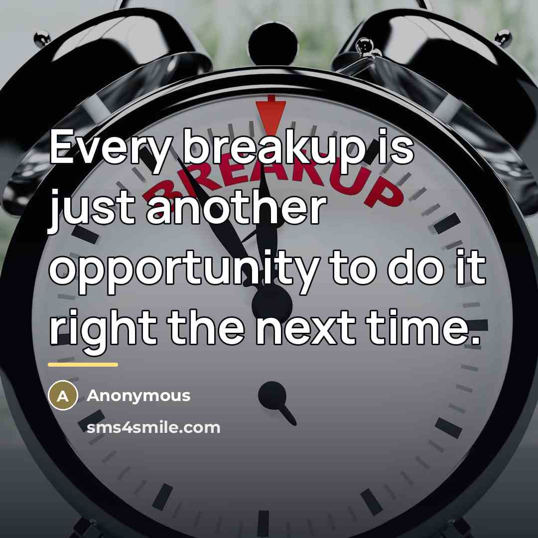 “Every breakup is just another opportunity to do it right…” quote by Anonymous